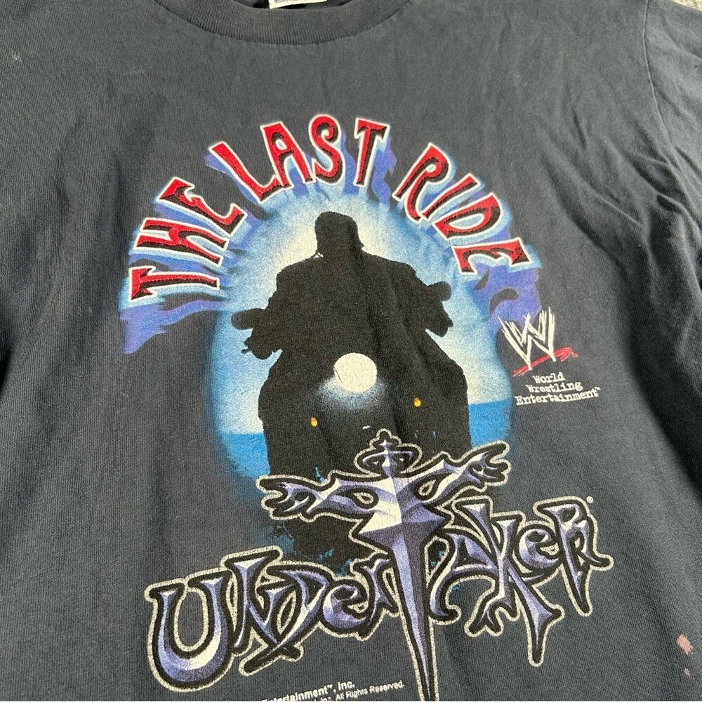 Vintage The Undertaker Shirt Mens Small Grey Y2K The Last Ride Wrestling 2002 - Picture 3 of 10